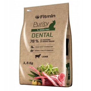 Pienso Dibaq Fitmin Purity Grain free Dental para gatos sabor Cordero