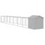 vidaXL Gallinero con corral acero galvanizado gris claro 117x609x123cm, , large indicador imagen numero 20