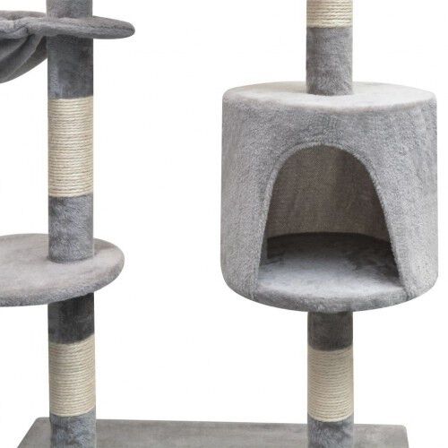 VidaXL Rascador con poste de sisal para gatos color Gris, , large Imagen numero 3