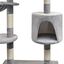 VidaXL Rascador con poste de sisal para gatos color Gris, , large indicador imagen numero 3