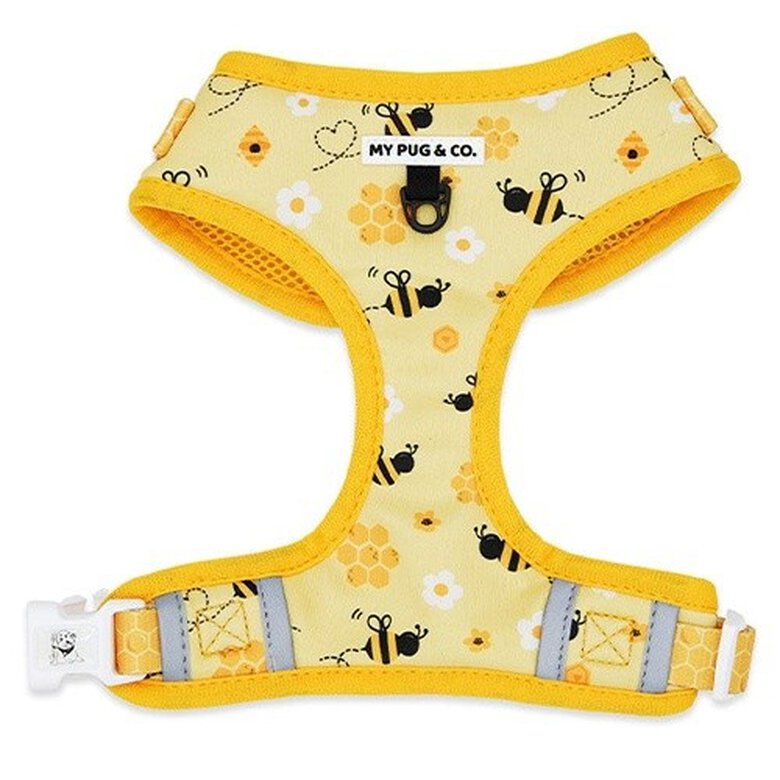 My Pug & Co. Arnés Bee Fabulous Amarillo-Blanco para perros, , large image number null