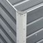 vidaXL Arriate elevado de jardín acero galvanizado gris 240x40x77 cm, , large indicador imagen numero 4