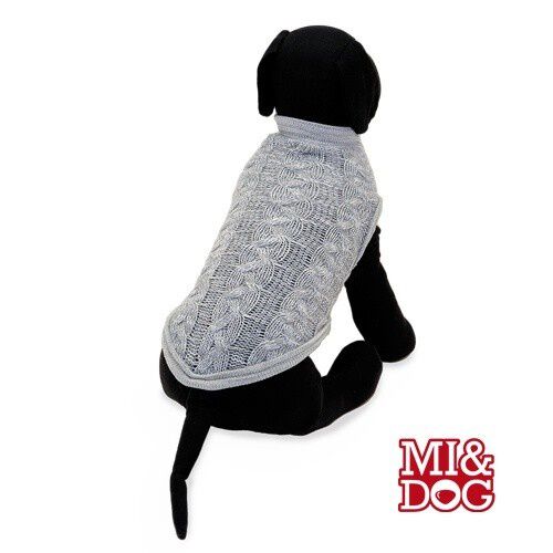Jersey trenzado para perros color Gris, , large Imagen numero 1