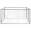 vidaXL Perrera de exterior puerta acero galvanizado plateado 3x2x1 m, , large indicador imagen numero 19