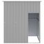 vidaXL Caseta perros tejado acero galvanizado gris claro 165x153x181cm, , large indicador imagen numero 2