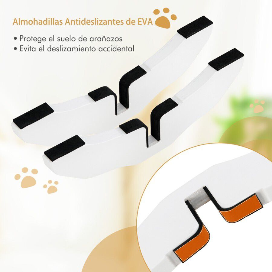 COSTWAY 2 Pies de Soporte para Cerca para Mascotas Pies de Soporte para Extra Estabilidad Set de 2 Color Blanco, , large Imagen numero 2