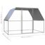 vidaXL Gallinero de acero galvanizado plateado y gris 3x2x2 m, , large indicador imagen numero 4