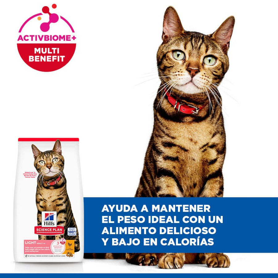 7 kg Hill's Science Plan Light Adult Pollo pienso para gatos, , large Imagen numero 4