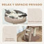 PawHut Árbol Rascador para Gatos Altura 88 cm Árbol para Gatos Torre para Gatos con Nido Plataformas Bola Colgante Escalera y Poste de Sisal Café, , large indicador imagen numero 5