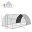 PawHut Gallinero para Exterior 304x560x220 cm Gallinero para Gallinas de Acero Galvanizado Cubierta de Tela Oxford Resistente a los Rayos UV e Impermeable para Patio Plata, , large indicador imagen numero 3