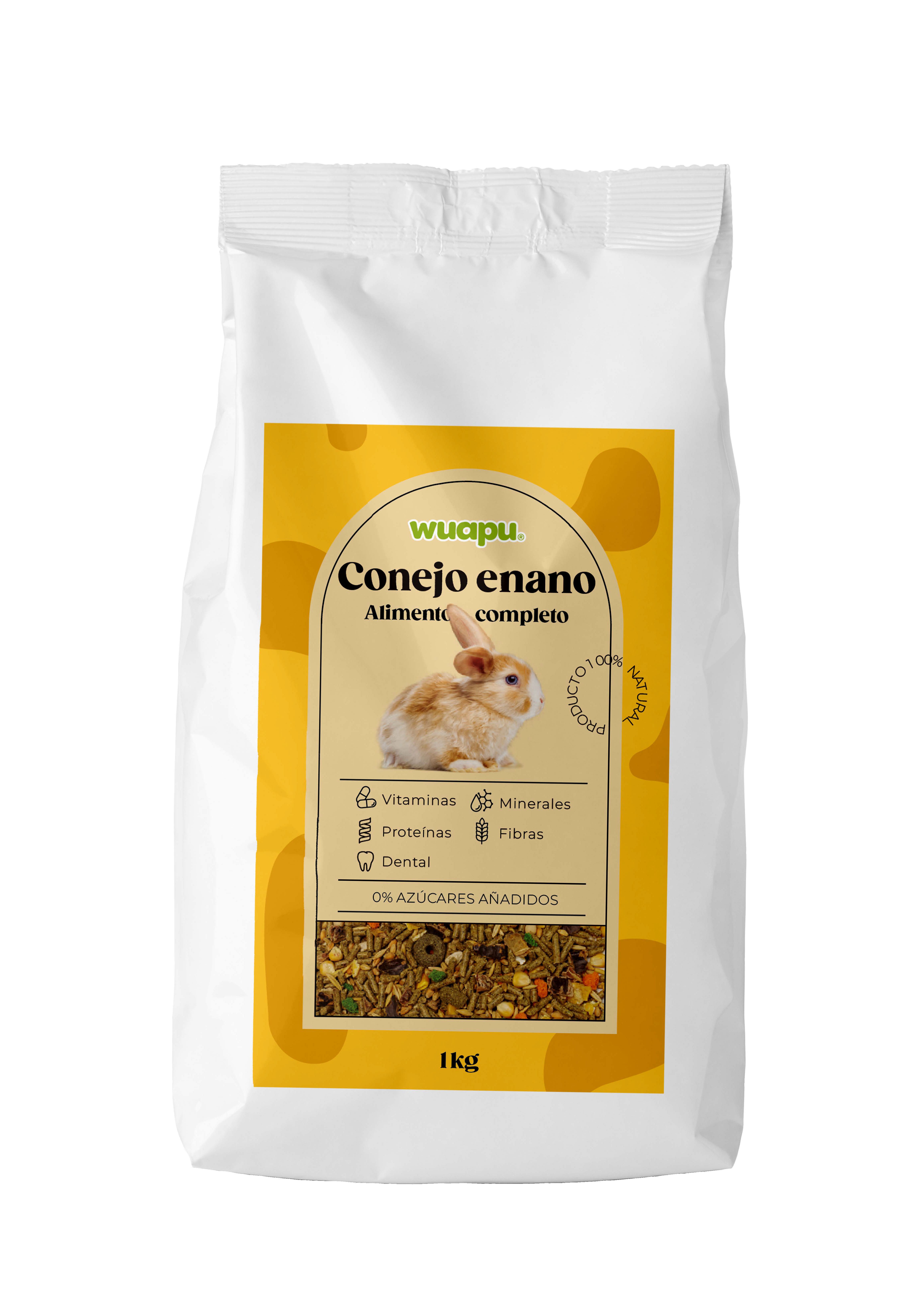WUAPU ALIMENTO CONEJO ENANO 1 KG, , large Imagen numero 1
