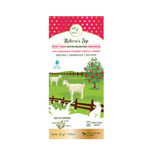 Pawfect Nature's Sip para perros: leche de cabra con granada y arándanos