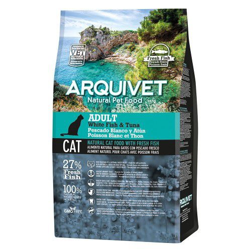 Pienso Cat Adult Arquivet para gatos sabor At&uacute;n y Pescado blanco, , large Imagen numero 1