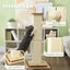 PawHut Poste Rascador para Gatos 87 cm Rascador para Gatos Arañador para Gatos con Bola Colgante Juguete de Pelota de Pista y Poste de Sisal Roble, , large indicador imagen numero 4