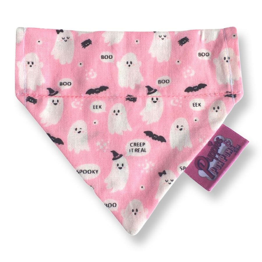 &iexcl;Dulces fantasmas rosados! Bandana para perros de Halloween, , large Imagen numero 1