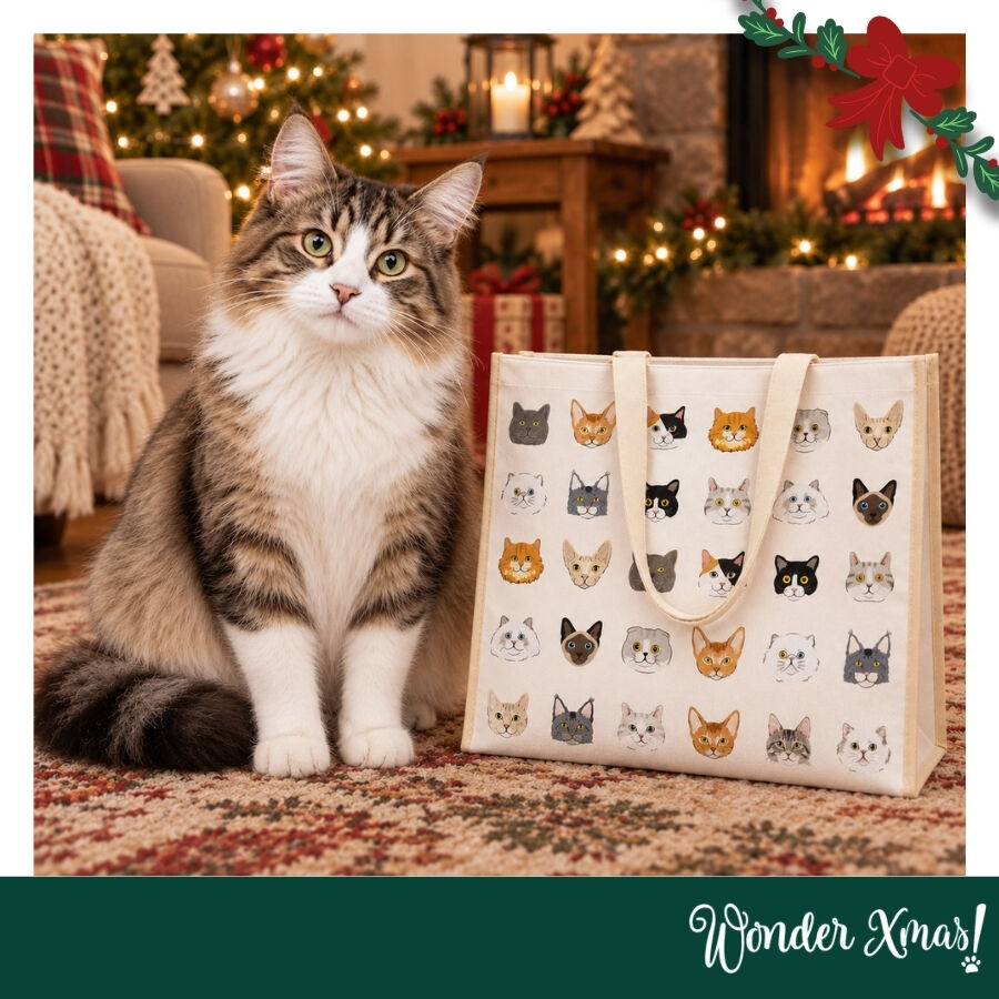 Wonder Christmas Tote Bag Miau para gatos, , large Imagen numero 2