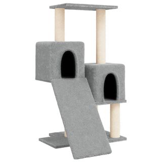 vidaXL Rascador con Postes de Sisal Gris Claro 82 cm para gatos