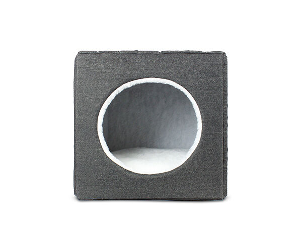 Gauty Cama para Perros y Gatos  Denim y Pelo - Negro y blanco, , large Imagen numero 1