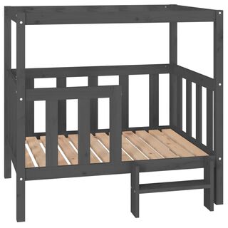 VidaXL Estructura cama elevada de madera gris para perros
