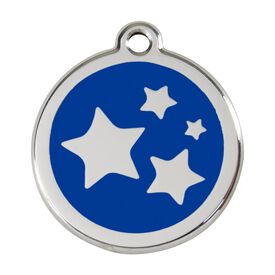 Red Dingo Placa identificativa Acero Inoxidable Esmalte Estrella Azul para perros