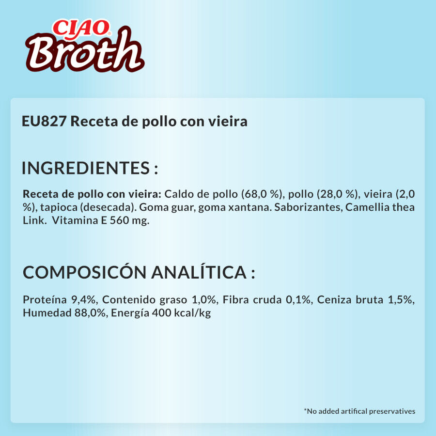40 g Churu Broth Sopa de Pollo con Vieiras sobre para gatos, , large Imagen numero 5