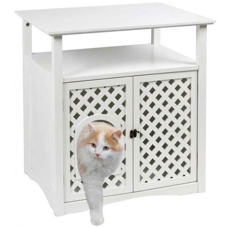 Mueble arenero kerbl para gatos color Blanco, , large image number null