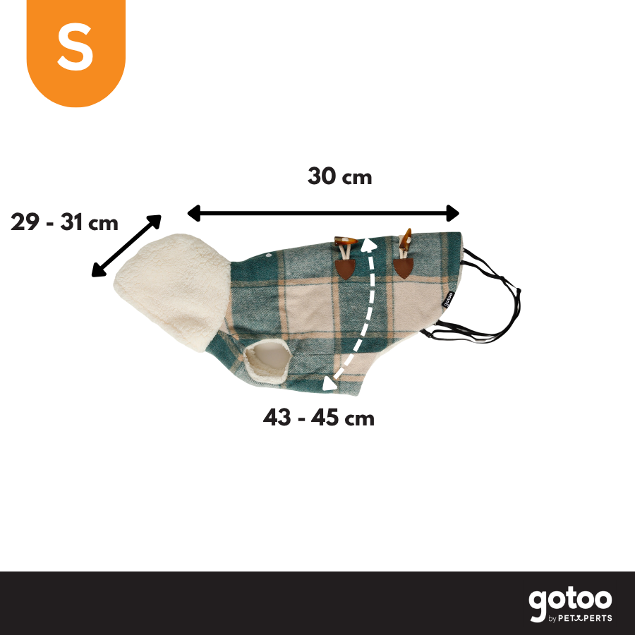 Gotoo Abrigo Tart&aacute;n con Capucha para perros, , large Imagen numero 4