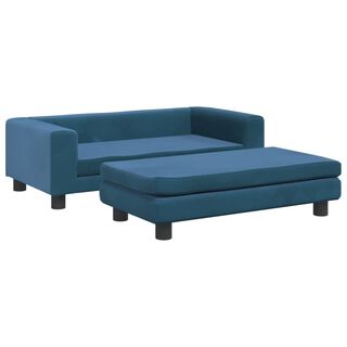vidaXL Sofá Cama de Terciopelo azul para perros