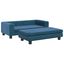 vidaXL Cama para perros con extensión terciopelo azul 100x50x30 cm, , large indicador imagen numero 1