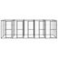 Vidaxl perrera con puertas de bisagra negro para perros, , large indicador imagen numero 6