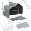 PawHut Arenero Cubierto para Gatos Caja de Arena Cerrada para Gatos con Bandeja Extraíble Pala Pedal Exterior y Filtro Desodorizante 47x45x42 cm Gris., , large indicador imagen numero 3