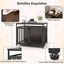 COSTWAY Jaula para Perros, Mesa Auxiliar con Tres Puertas y Parte Superior Hueca, Casa para Perros de Madera y Metal Resistente a Mordidas, Jaula para Perro Peque&ntilde;o y Mediano, R&uacute;stica Marr&oacute;n, , large indicador imagen numero 3