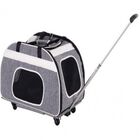 Transportin PawHut 2 en 1 Mochila/Carrito color Gris, , large image number null