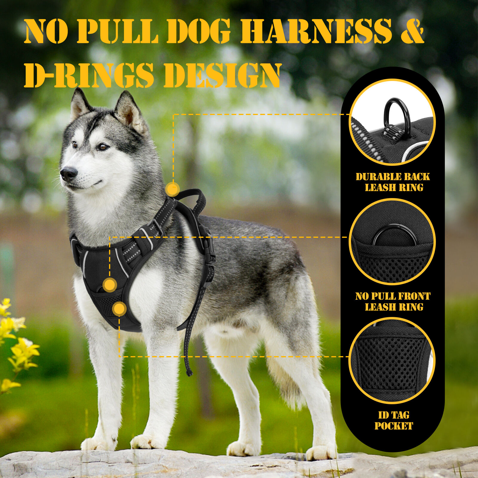Nobleza - Arnes Perro Peque&ntilde;o, Arnes Perro Antitirones con Lineas Reflectantes., , large Imagen numero 4