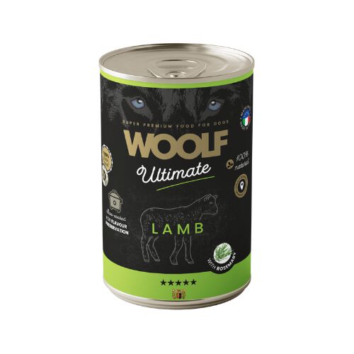 Woolf comida húmeda de cordero para perros