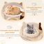 COSTWAY Árbol Rascador para Gatos Pequeños, Árbol para Gatos con Hamaca Suave, Cama para Gatos de Felpa, Postes de Sisal, Autopeluquero y Bola Colgante, Torre para Gatos, 40 x 30 x 72 cm, Beige, , large indicador imagen numero 2