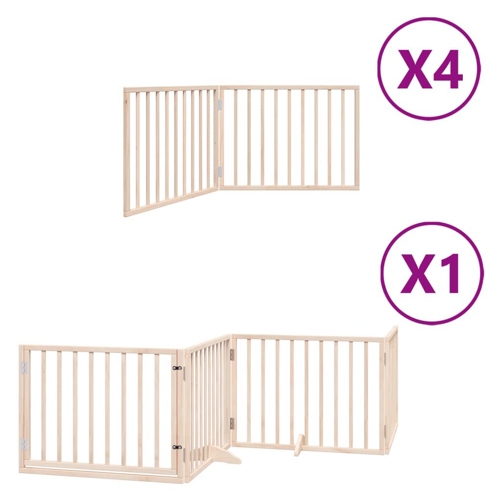 Vidaxl Puerta para Perros Plegable Paneles Puerta para Mascotas Madera de &Aacute;lamo, , large Imagen numero 6