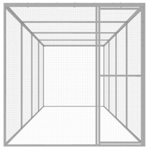 Jaula metálica de gran tamaño para gatos color Plateado thumbnail