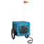 vidaXL Remolque de bicicleta para perros hierro tela Oxford azul negro, , large indicador imagen numero 7