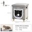 PawHut Cama Cueva de Gatos 2 en 1 Casa para Gatos Interior Tipo Reposapiés con Cojín Extraíble Bola Colgante y Almohadilla para Rascar 35,5x35,5x42,5 cm Gris., , large indicador imagen numero 3