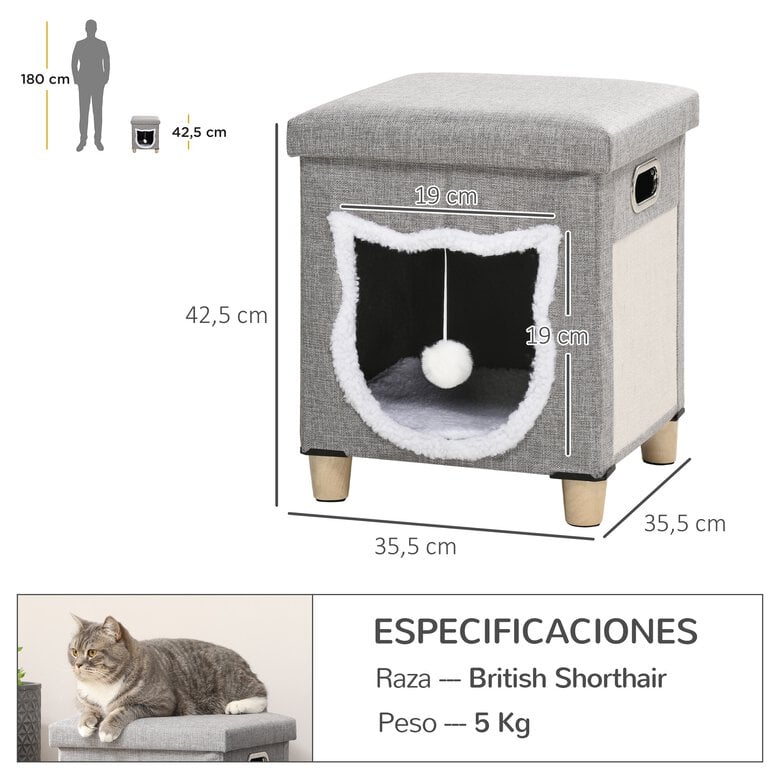 Cama Para Perro NEWKIBOU Cueva Suave Gato, Casa Para Gatos