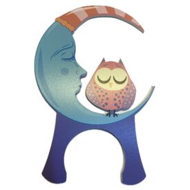 Cubierta Decorativa para Cámara WiFi, Diseño de Luna Azul con pequeño Buho