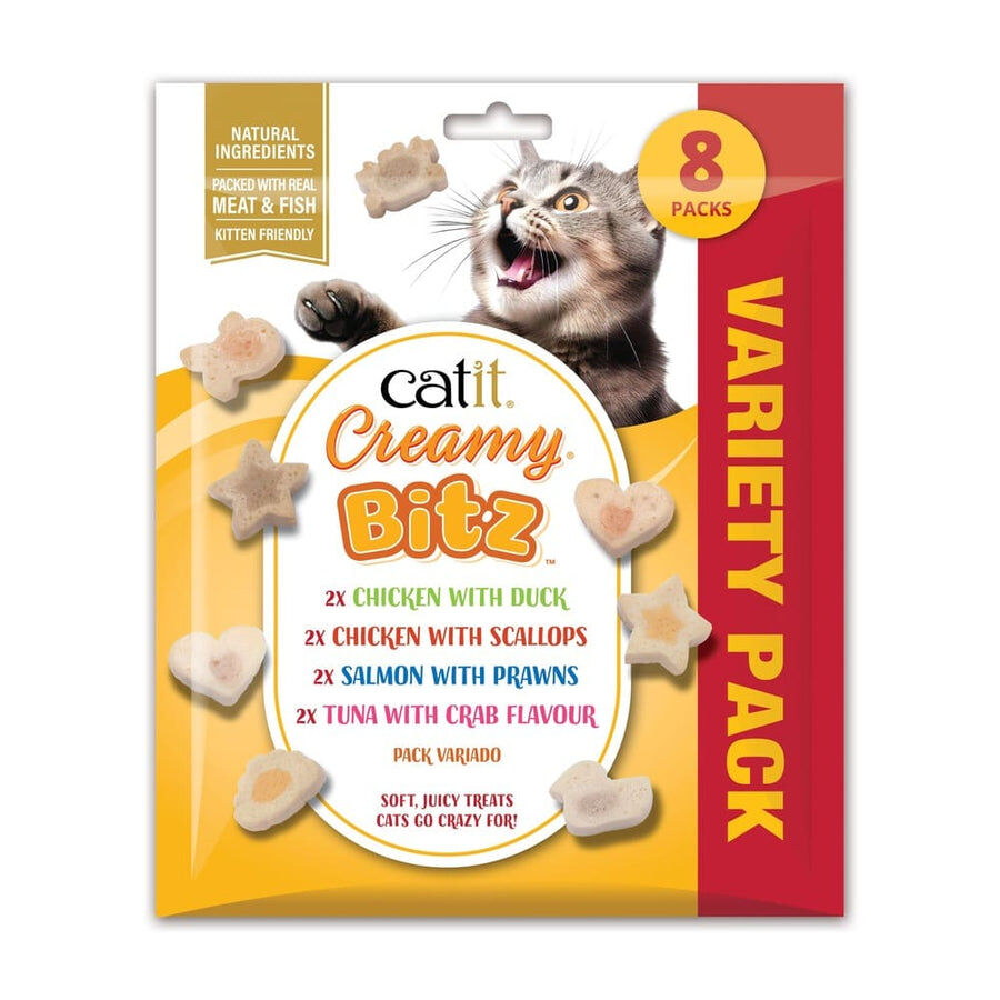 Snacks Catit Creamy Bitz Pack variado, 8 x 12 g, , large Imagen numero 1
