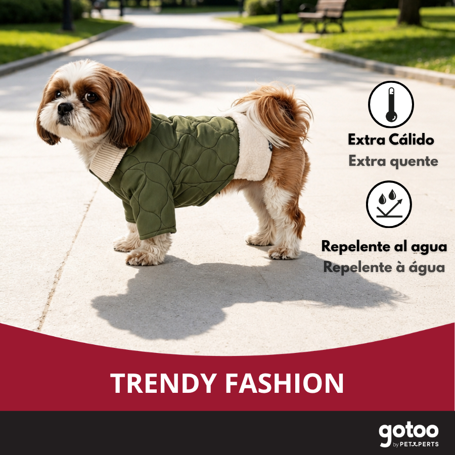 Gotoo Abrigo Acolchado Verde para perros, , large Imagen numero 6