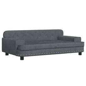 vidaXL Cama de terciopelo Gris para perros