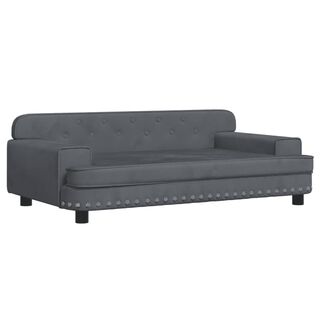 vidaXL Cama de terciopelo Gris para perros