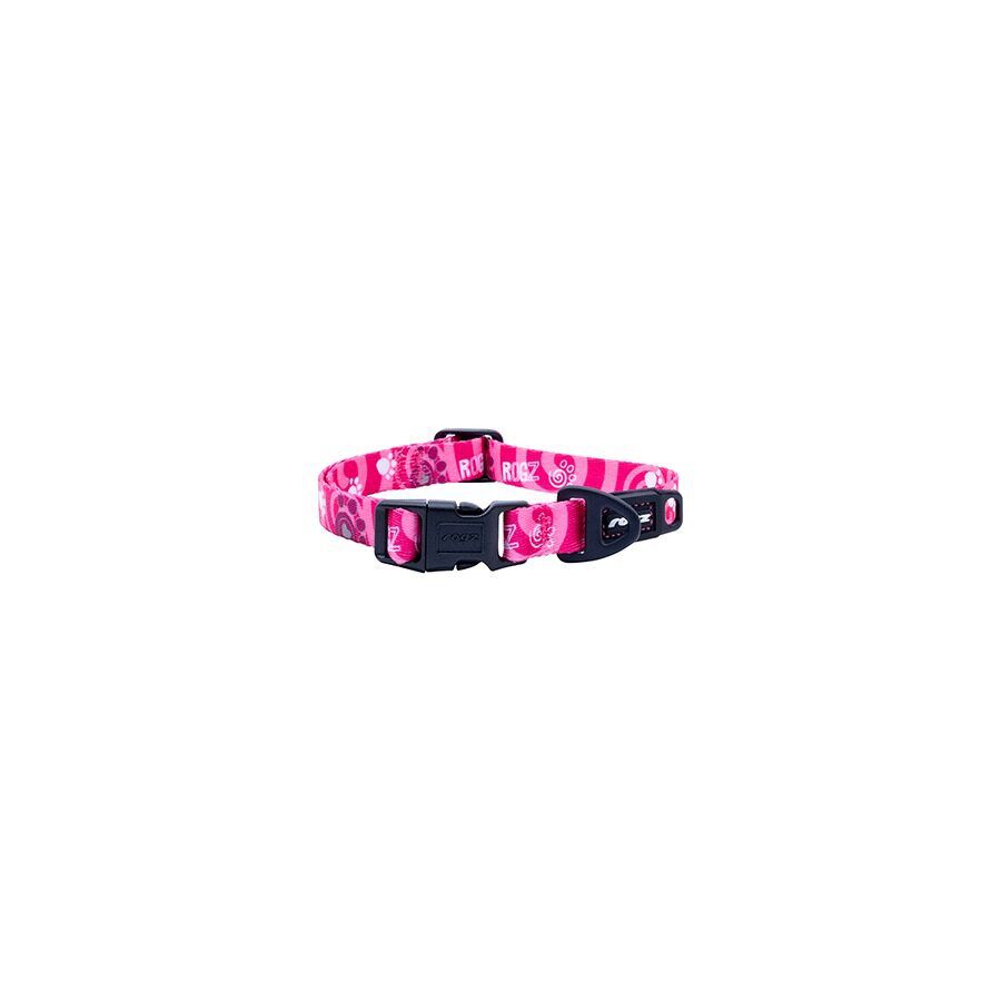 Collar para perro Rogz Fusion &ndash; Dise&ntilde;o Huellas Rosa (4 tallas), , large Imagen numero 1
