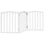 vidaXL Puerta para perros plegable 3 paneles madera álamo blanca 150cm, , large indicador imagen numero 6