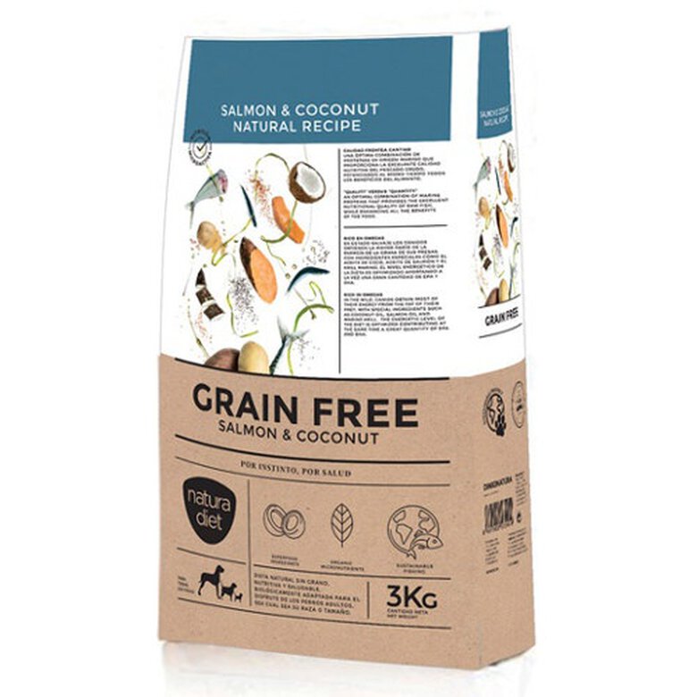 12 kg Natura Diet Grain Free salmón pienso para perros
