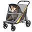 COSTWAY Cochecito Plegable de Acero de Alto Carbono para Mascotas, Carro Perro con Freno Trasero, Puertas con Cremallera, 3 Ventanas, Coj&iacute;n Extra&iacute;ble, Bolsillo y Portavasos, 105 x 68 x 72 cm, , large indicador imagen numero 1